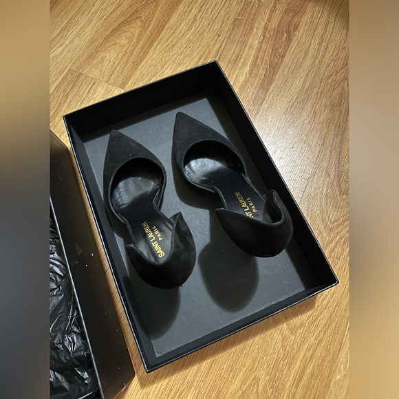 Yves Saint Laurent YSL black suede D'orsay heels size 36 - Picture 3 of 12